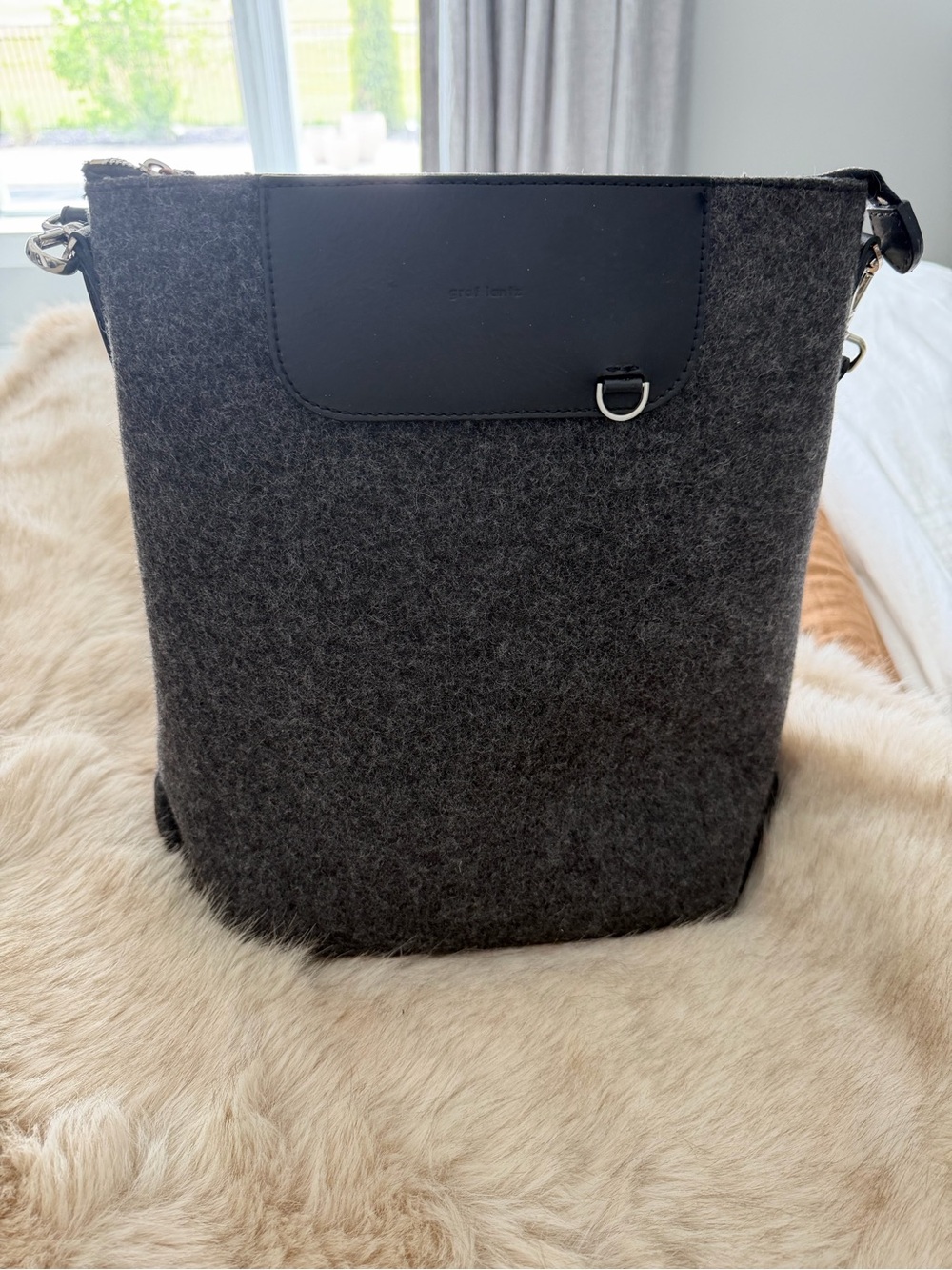 Bedford Marino Graf Lantz Gray Felt Backpack - Large